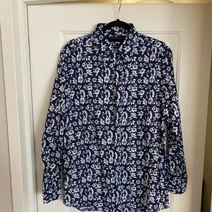Nick Graham button floral button down shirt